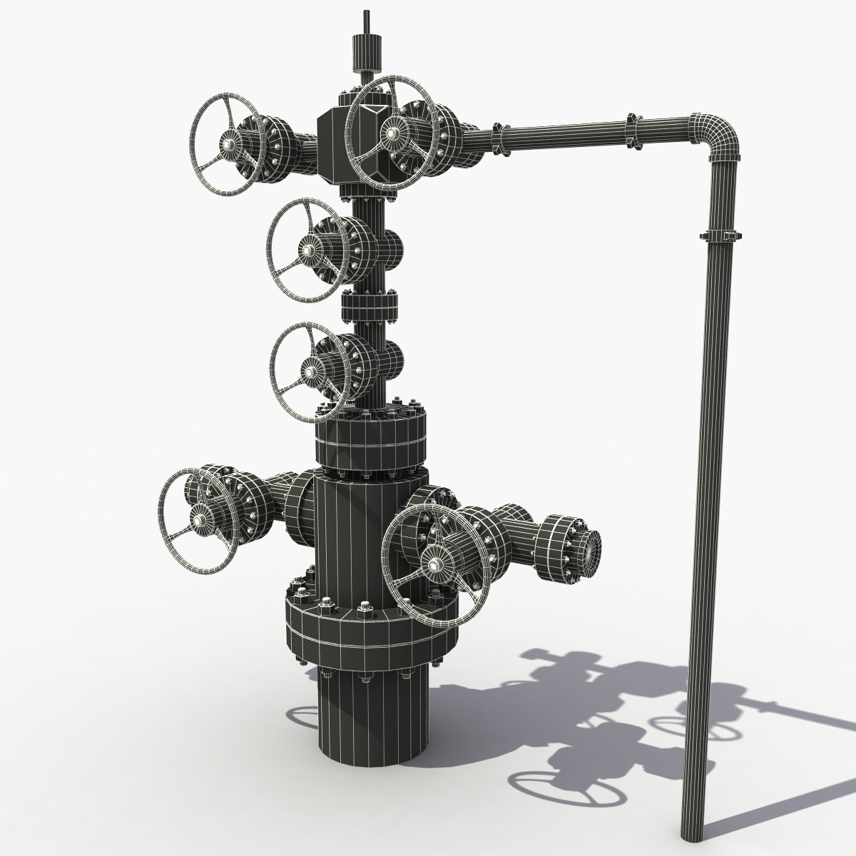 3D Model Oilfield Wellhead