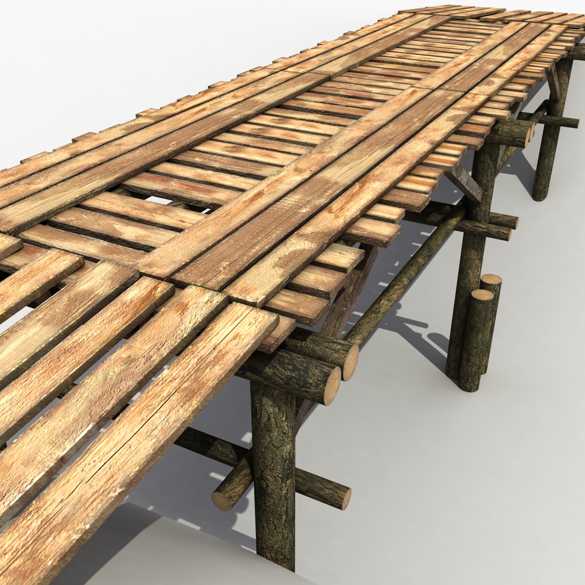 3D модель Деревянный мост