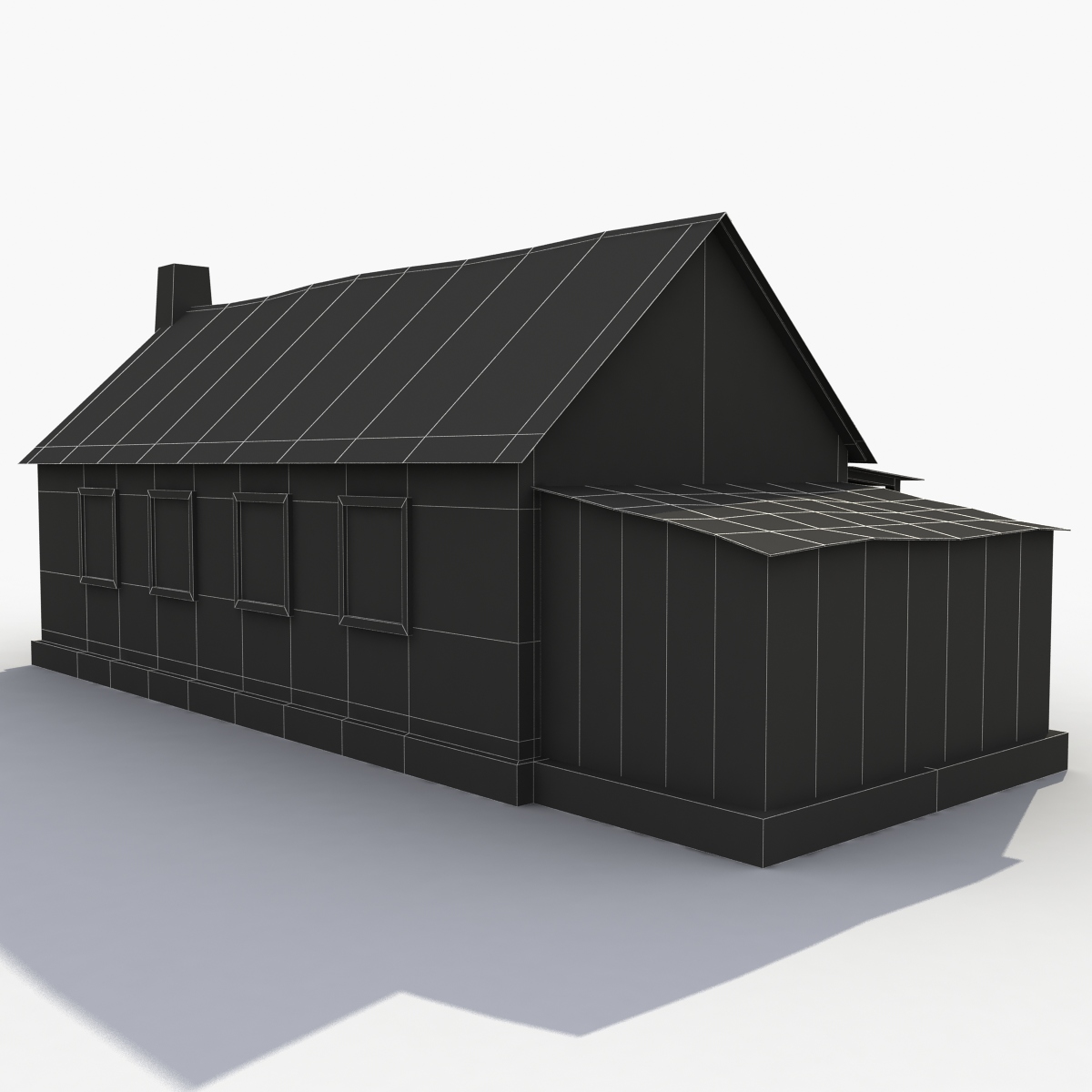 3D модель Старый деревянный дом (3D model Old Wooden House)