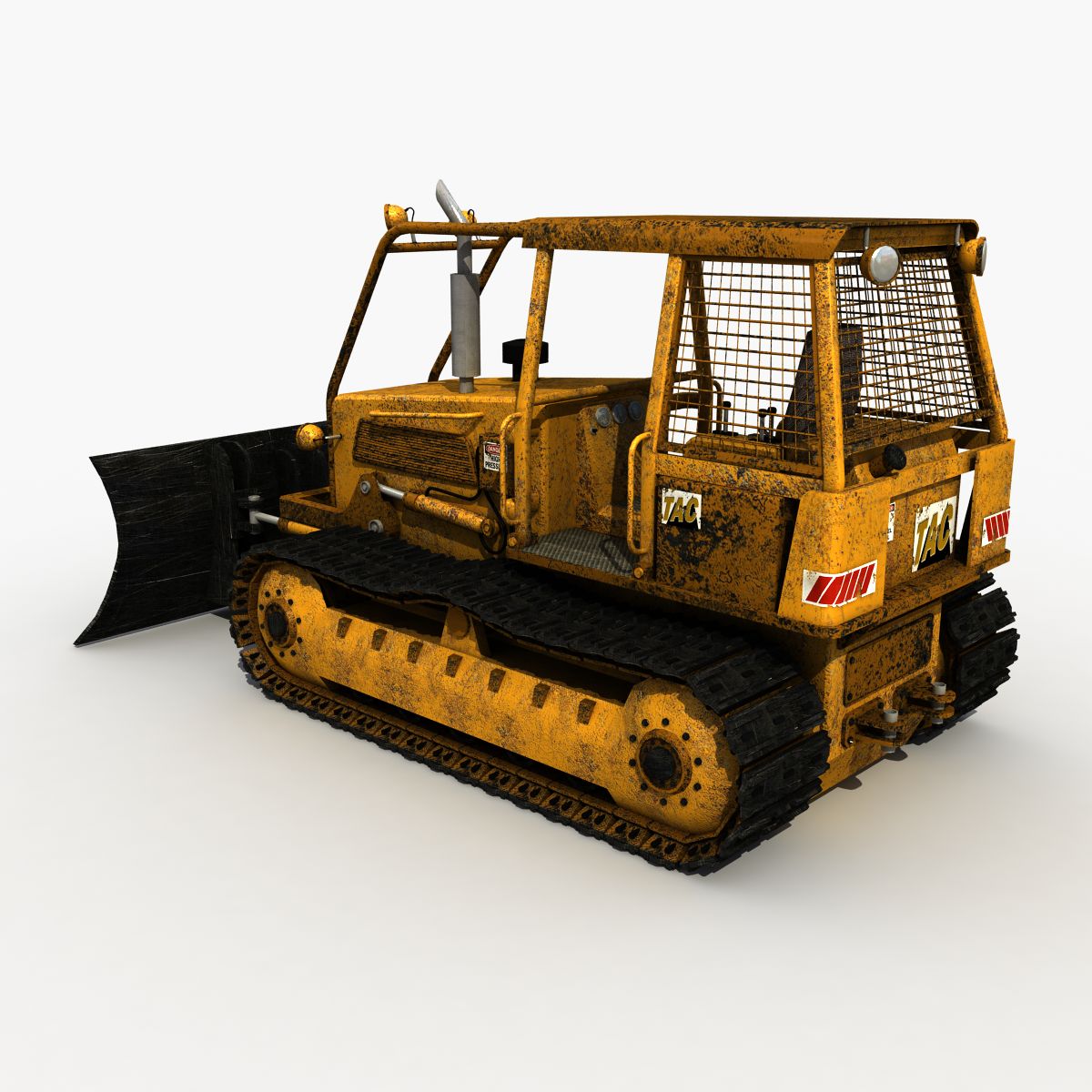3D модель старого бульдозера
