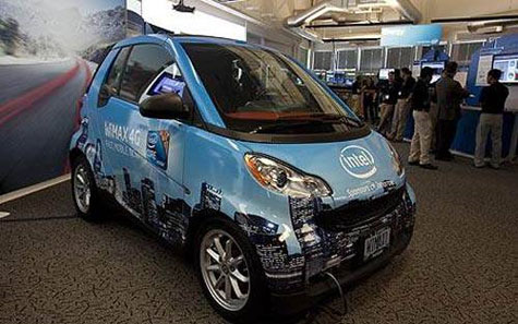 Электромобиль, оснащенный технологиями Intel Connected Car