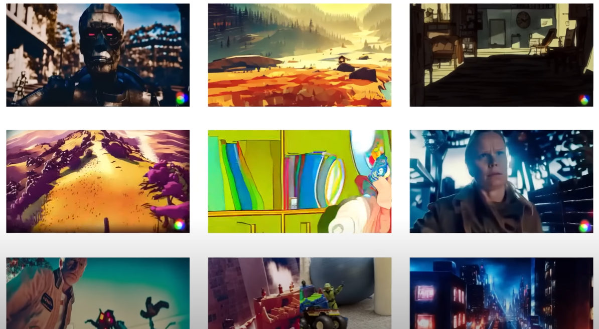 Примеры видео сгенерированных нейросетью