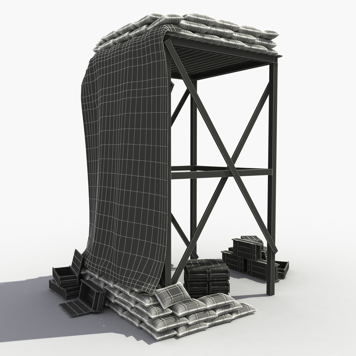 3D model base supporting point