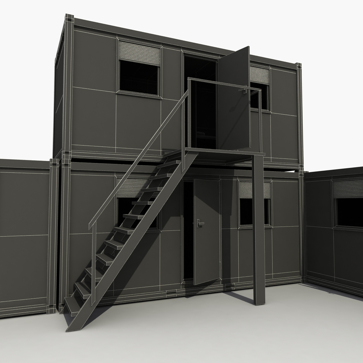 3D model Container office Строительный балок