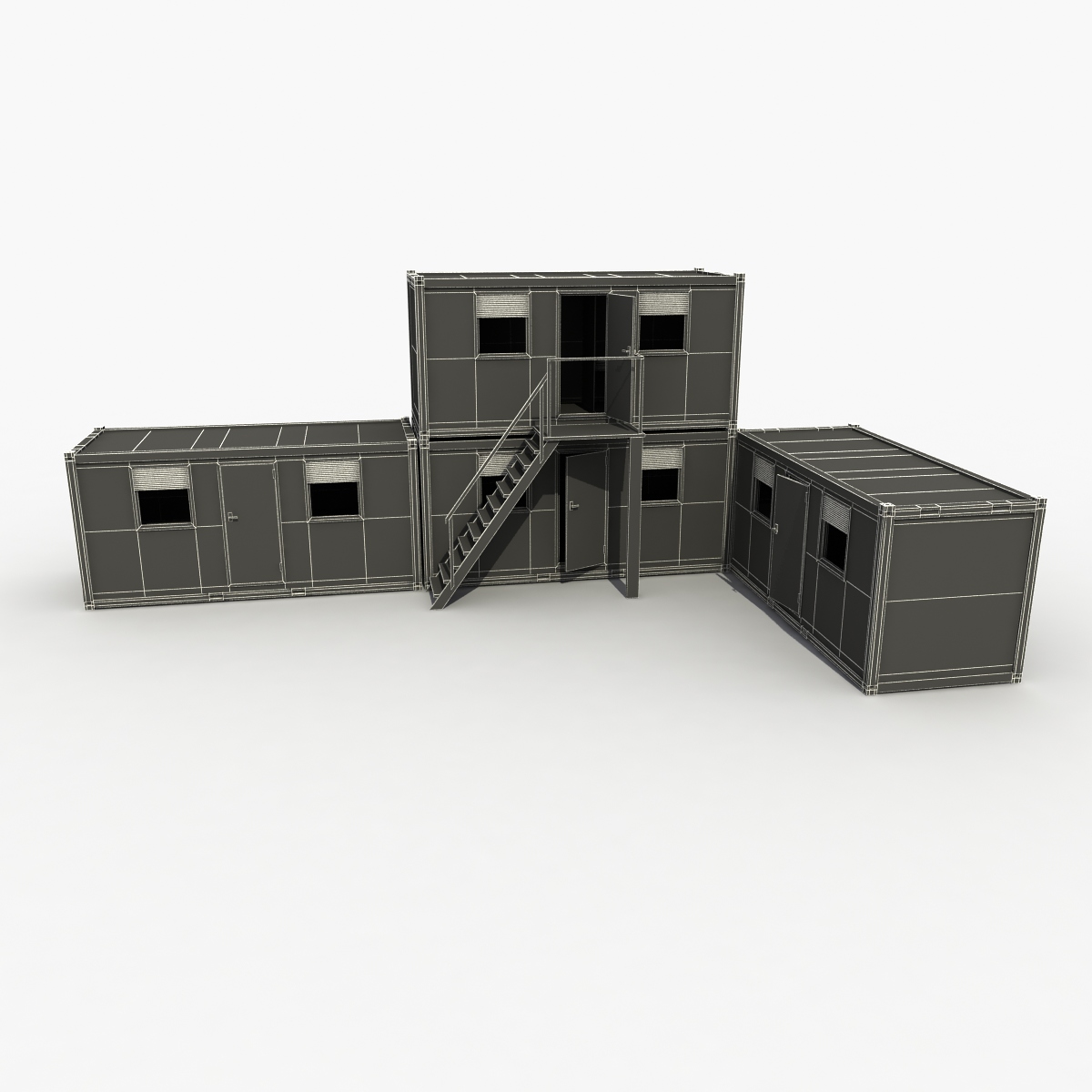 3D model Container office Строительный балок