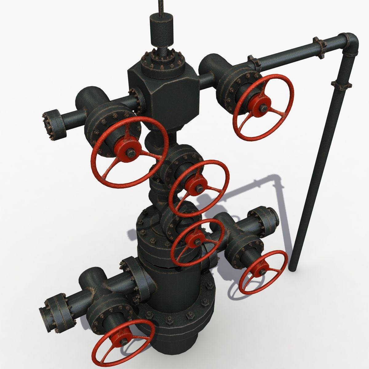 3D Model Oilfield Wellhead