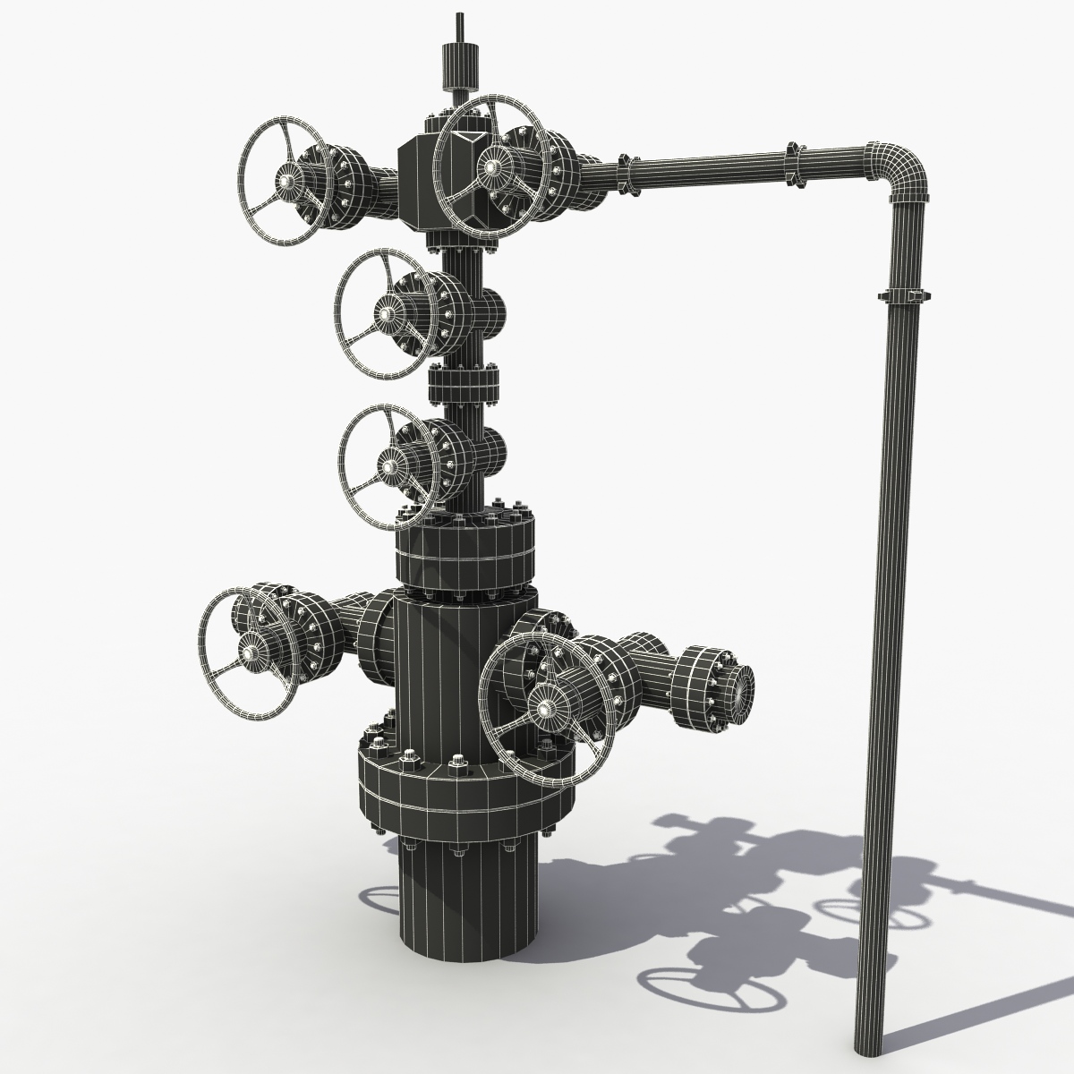3D Model Oilfield Wellhead 3D Model Oilfield Wellhead