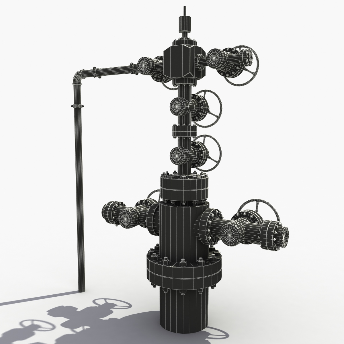 3D Model Oilfield Wellhead 3D Model Oilfield Wellhead