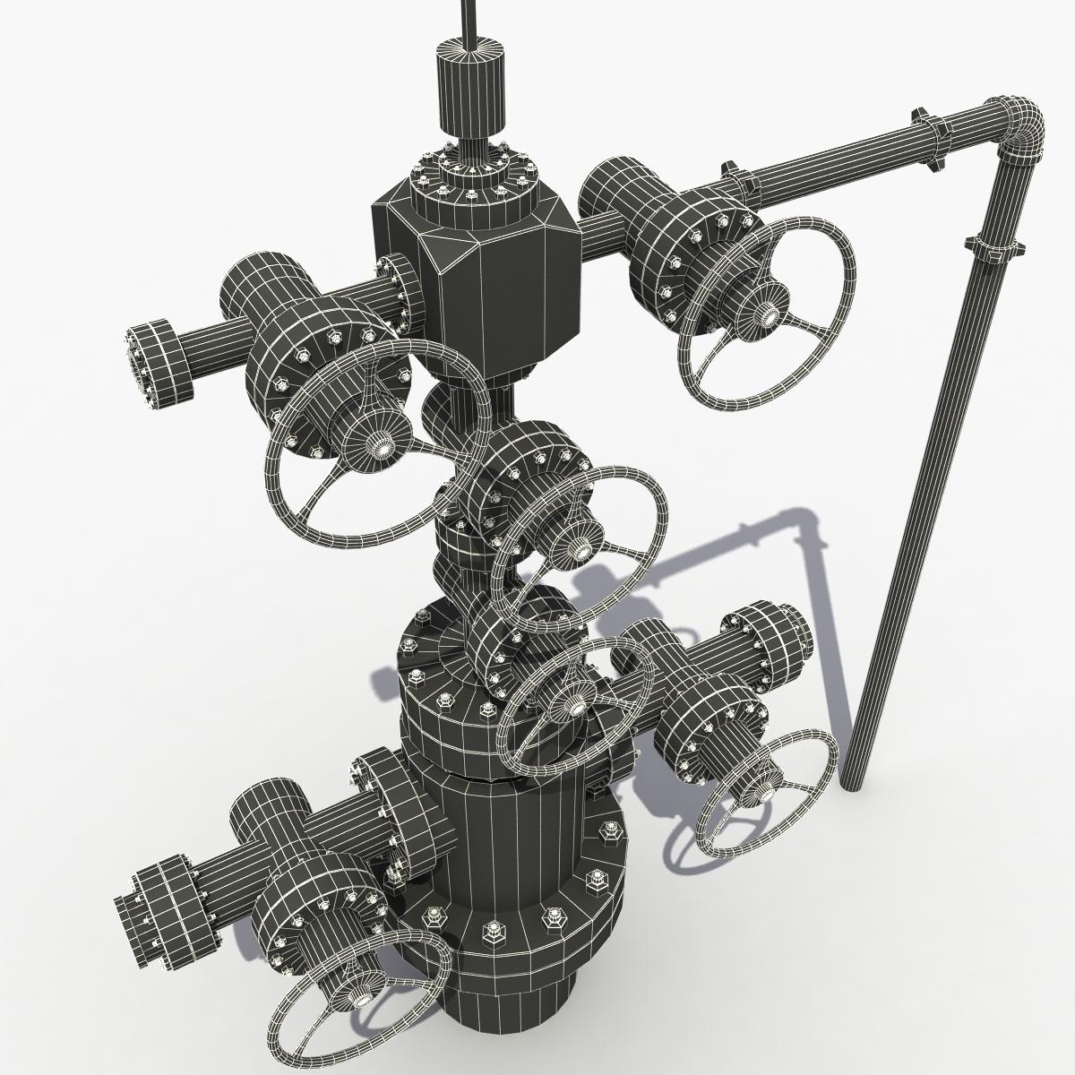 3D Model Oilfield Wellhead 3D Model Oilfield Wellhead