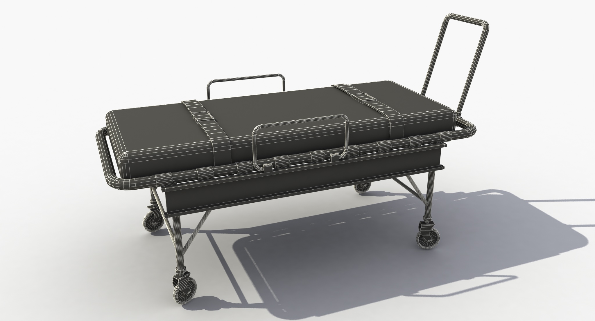 3D Model Rolling Stretcher (3D Model Санитарные колесные носилки)