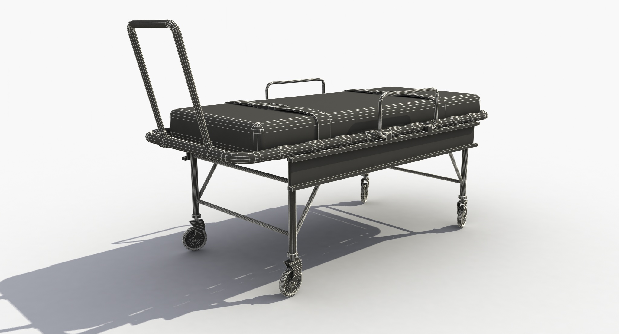 3D Model Rolling Stretcher (3D Model Санитарные колесные носилки)