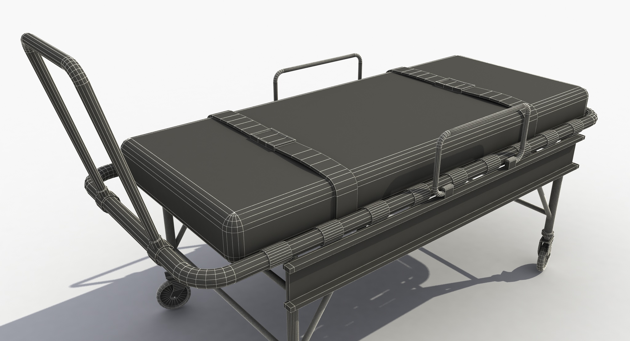 3D Model Rolling Stretcher (3D Model Санитарные колесные носилки)