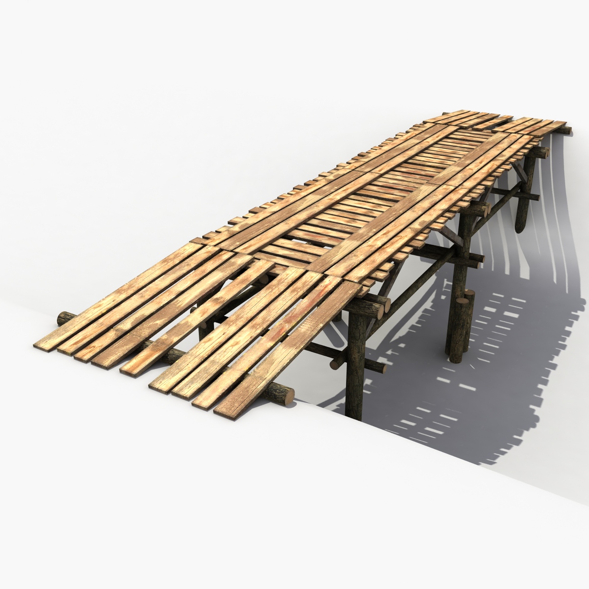 3D модель Деревянный мост