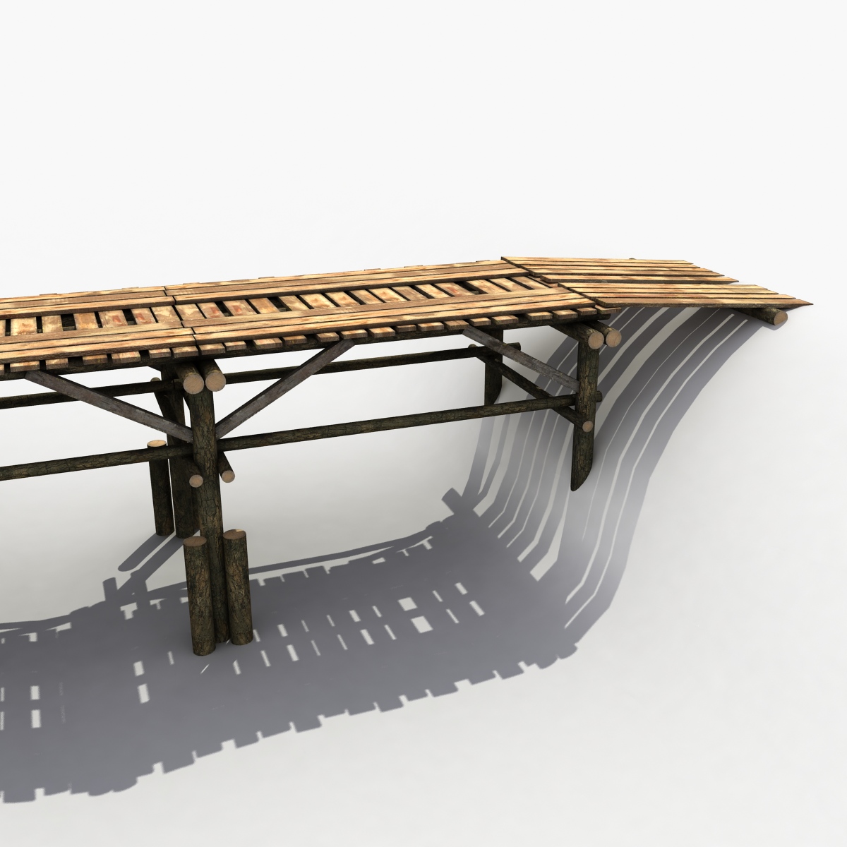 3D модель Деревянный мост
