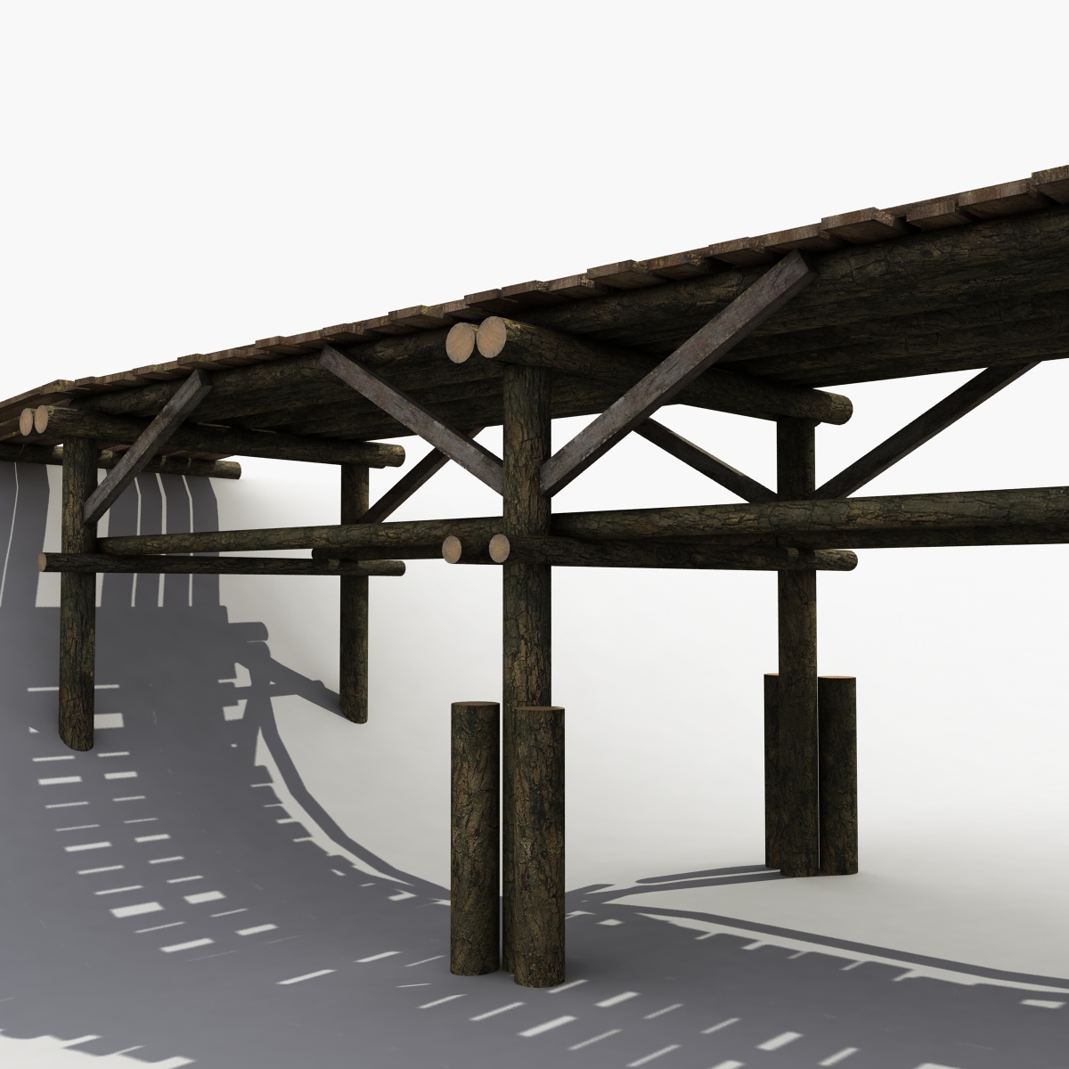 3D модель Деревянный мост