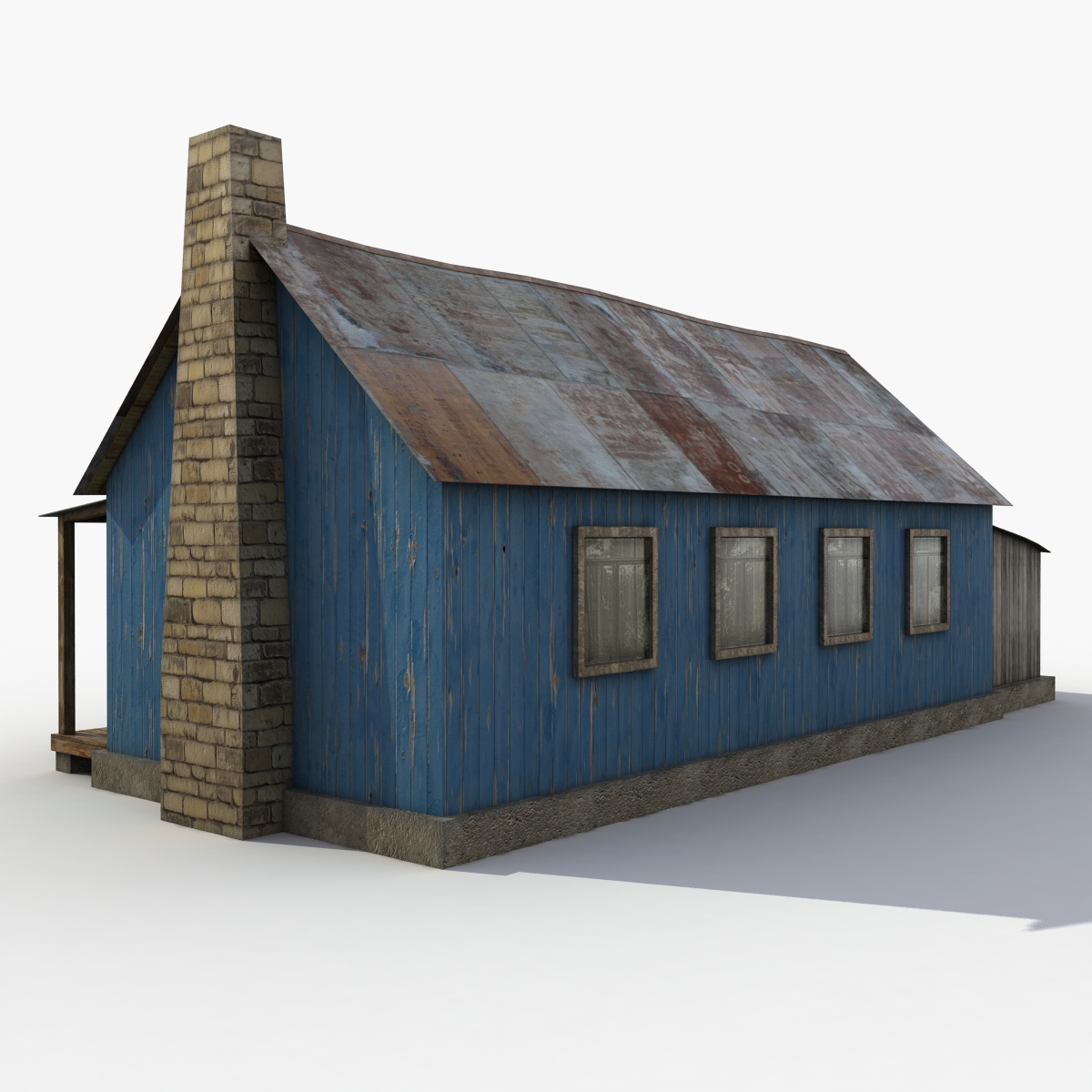 3D модель Старый деревянный дом (3D model Old Wooden House)