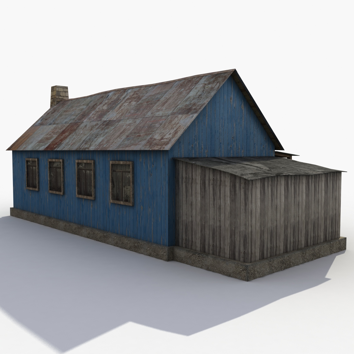 3D модель Старый деревянный дом (3D model Old Wooden House)