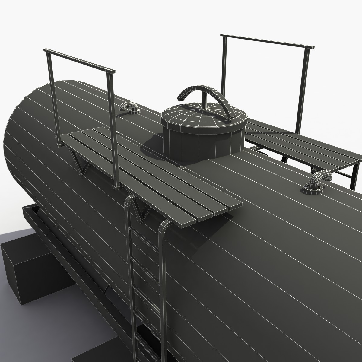 Промышленная цистерна 3d model Oil Tank