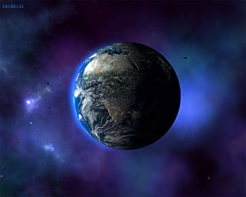 Screensaver Earth VS 3D : Space travel